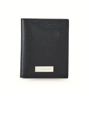 Hammered Calfskin Leather Card Holder - Ferragamo - Modalova