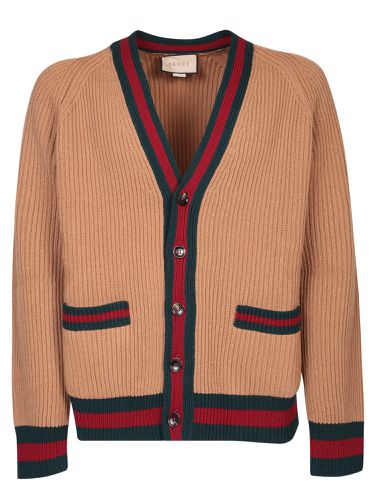 Gucci Web Beige Cardigan - Gucci - Modalova