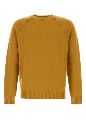 Fendi Mustard Wool Blend Sweater - Fendi - Modalova