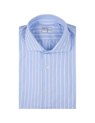 Striped Light Strech Shirt - Fedeli - Modalova