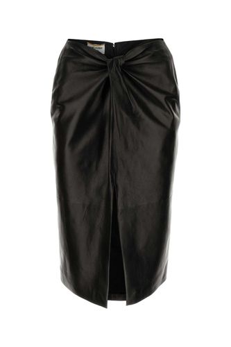 Saint Laurent Black Leather Skirt - Saint Laurent - Modalova