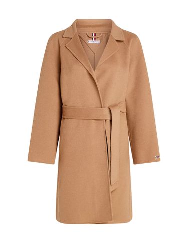 Double-faced Coat With Belt And Logo - Tommy Hilfiger - Modalova