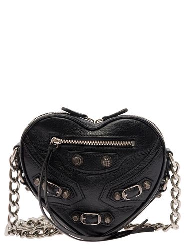 Le Cagole Heart Mini Crossbody Bag In Leather Woman - Balenciaga - Modalova