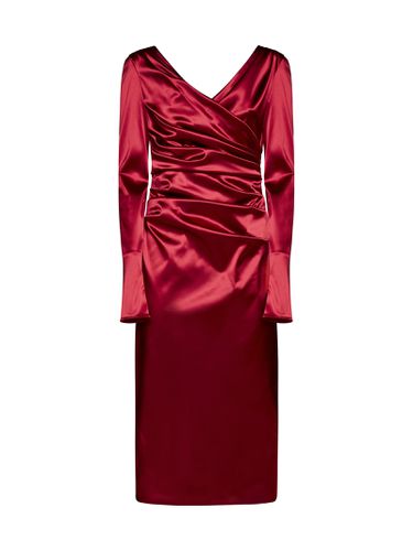 Draped Dress In Satin - Dolce & Gabbana - Modalova