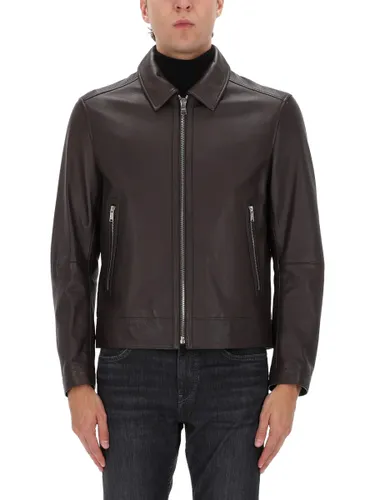 Hugo Boss Leather Jacket - Hugo Boss - Modalova
