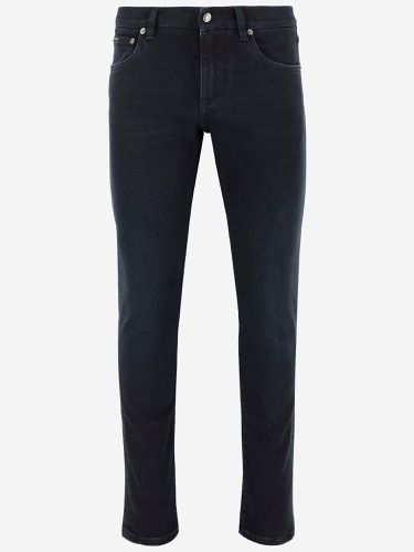 Stretch Cotton Skinny Jeans With Logo - Dolce & Gabbana - Modalova