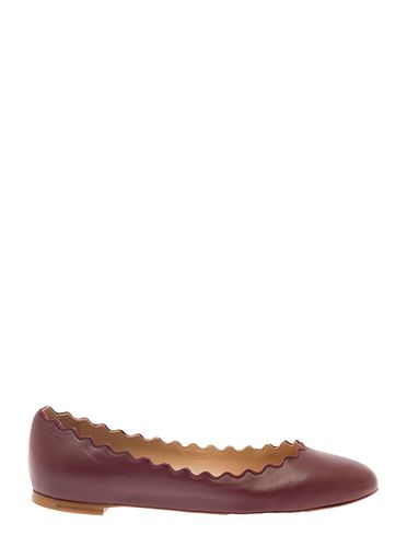 Flat Shoes With Wavy Edges In Leather - Chloé - Modalova