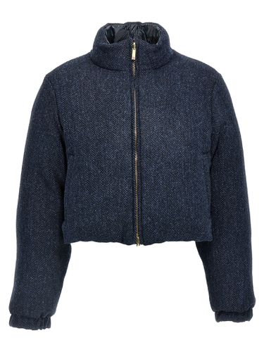 Herringbone Harris Tweed Reversible Down Jacket - Thom Browne - Modalova