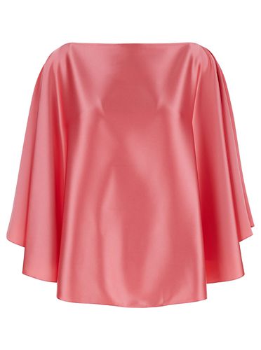 Iris Salmon Stole With Boat Neckline In Satin Woman - Gianluca Capannolo - Modalova