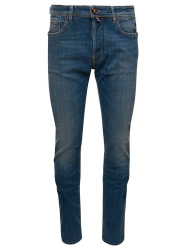 Five-pocket Jeans With Branded Bandanna In Stretch Cotton Denim Man - Jacob Cohen - Modalova