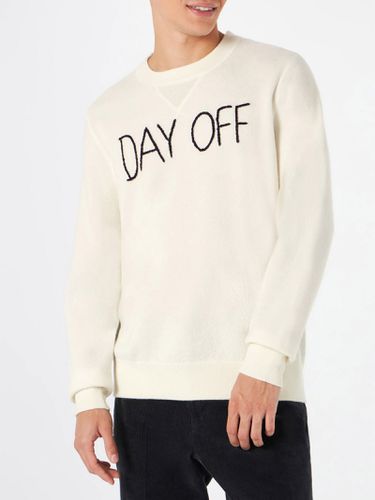Man Crewneck Knitted Sweater With Day Off Embroidery - MC2 Saint Barth - Modalova