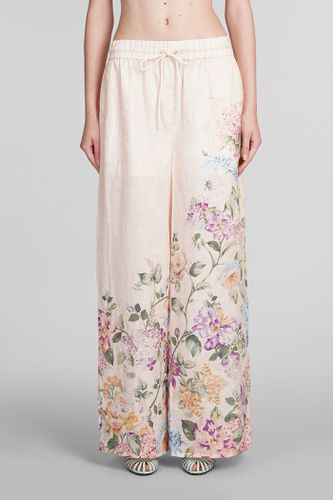 Zimmermann Pants In Rose-pink Linen - Zimmermann - Modalova