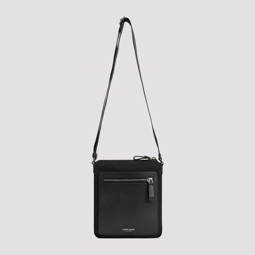 Grained Leather Shoulder Bag - Giorgio Armani - Modalova