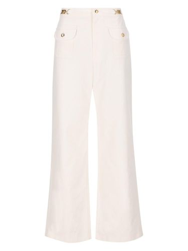 Triomphe Buttoned Straight-leg Trousers - Celine - Modalova