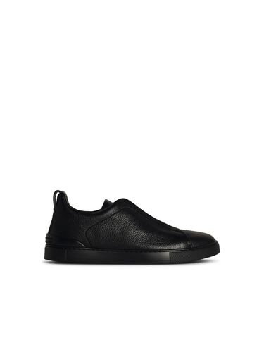 Triple Stitch Leather Sneakers - Zegna - Modalova