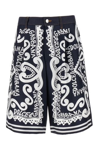 Multicolor Fabric Bermuda Shorts - Dolce & Gabbana - Modalova