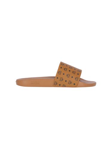 MCM Monogram Slide Sandals - MCM - Modalova