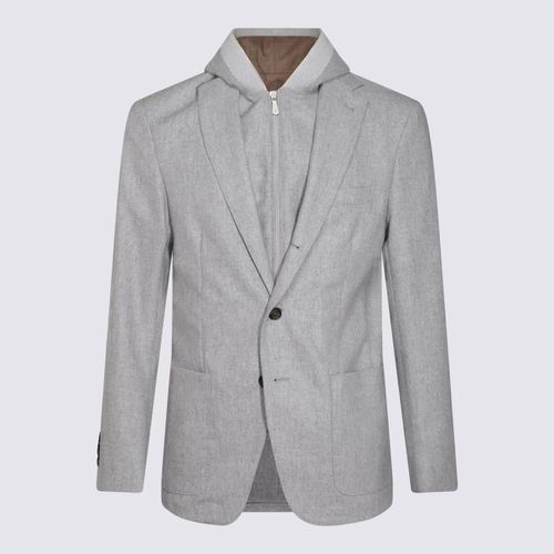 Eleventy Grey Wool Blazer - Eleventy - Modalova