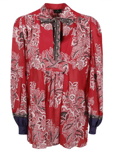 Etro Floral Print Tie-neck Blouse - Etro - Modalova