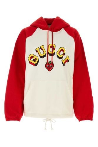 White Cotton Oversize Sweatshirt - Gucci - Modalova