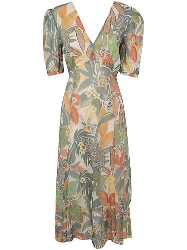 Jungle Print V-neck Popeline Dress - TwinSet - Modalova