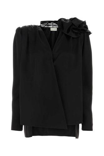 Magda Butrym Black Satin Blouse - Magda Butrym - Modalova