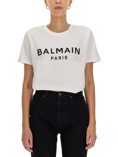 Balmain Logo Print T-shirt - Balmain - Modalova