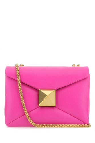 Pink Pp Leather One Stud Shoulder Bag - Valentino Garavani - Modalova