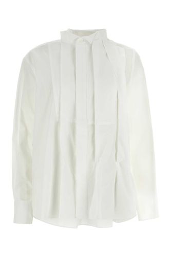 White Polyester Blend Chiffon Mix Cotton Poplin Shirt - Sacai - Modalova