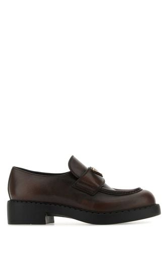 Prada Dark Brown Leather Loafers - Prada - Modalova