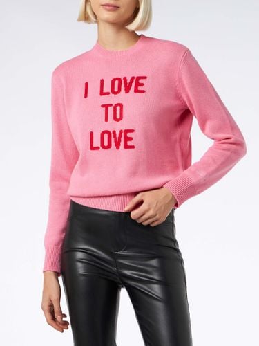 Woman Crewneck Sweater I Love To Love Jacquard Niki Dj Special Edition - MC2 Saint Barth - Modalova