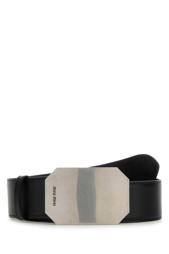 Miu Miu Black Leather Belt - Miu Miu - Modalova