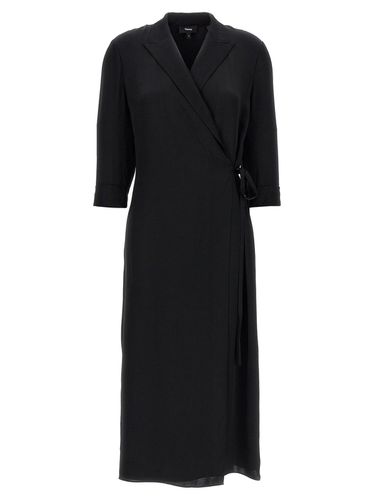 Theory Lapel Tied Waist Maxi Dress - Theory - Modalova