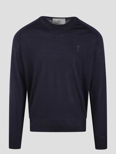 Tonal Ami De Coeur Crew Neck Sweater - Ami Alexandre Mattiussi - Modalova