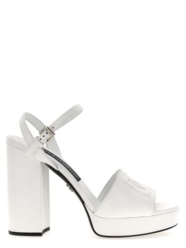Platform Sandal With Logo - Dolce & Gabbana - Modalova