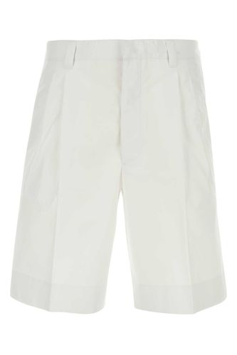 Prada White Cotton Bermuda Shorts - Prada - Modalova