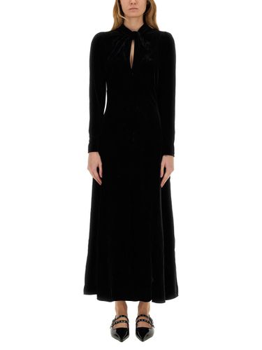 Ganni Long Velvet Dress - Ganni - Modalova