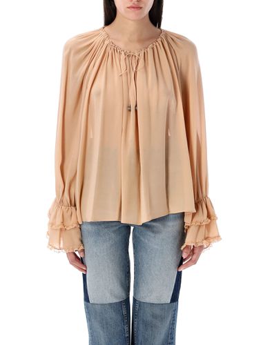 Chloé Gathered V-neck Top - Chloé - Modalova