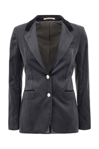 Tagliatore Dark Grey Velvet Blazer - Tagliatore - Modalova