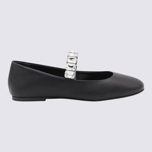 Casadei Black Leather Flats - Casadei - Modalova