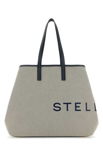 Sand Canvas Logo Shopping Bag - Stella McCartney - Modalova