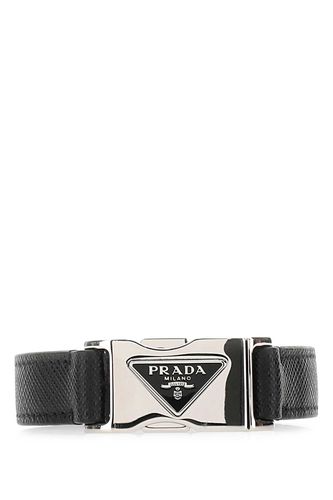 Prada Black Leather Bracelet - Prada - Modalova