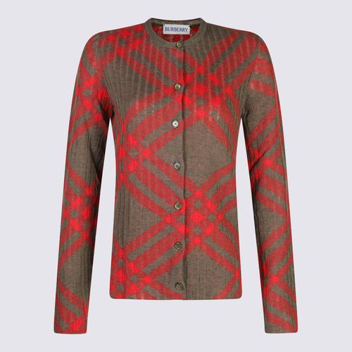 Burberry Brown And Red Knitwear - Burberry - Modalova