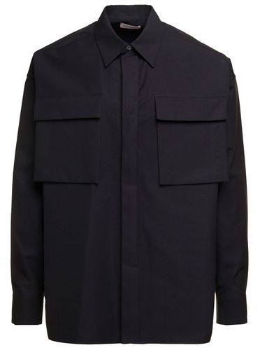 Oversized Shirt With Patch Pockets With Flaps In Cotton Man - Alexander McQueen - Modalova