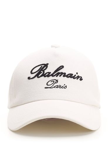 Embroidered Logo Baseball Cap - Balmain - Modalova