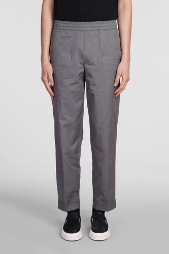 Rem Slim Low Rise Pants In Grey Cotton - Neil Barrett - Modalova