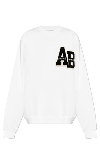 Sweatshirt With Logo Patch - Anine Bing - Modalova