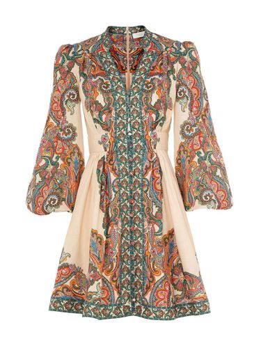 Ottie Plunge Mini Dress In Multi Paisley - Zimmermann - Modalova