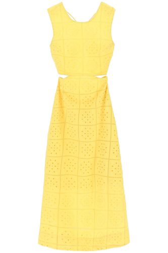 Ganni Broderie Anglaise Maxi Dress - Ganni - Modalova