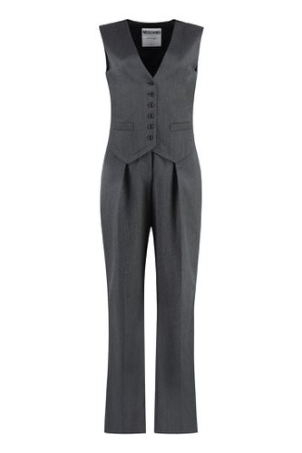 Moschino Virgin Wool Jumpsuit - Moschino - Modalova